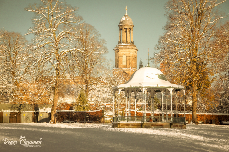 St Chads Church, and the Bandstand  Shrewsbury